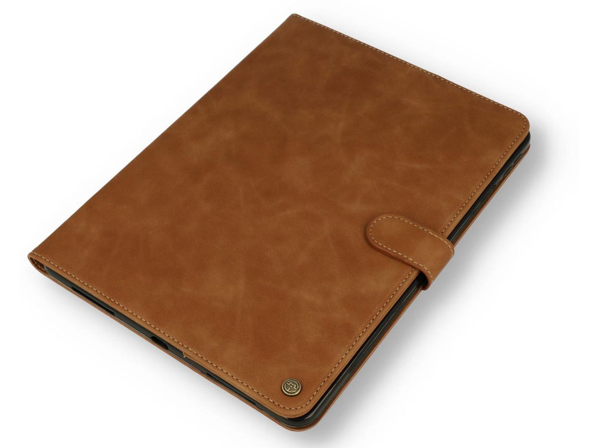 CaseMania Stand Folio Case Cognac - iPad 10.2 hoesje