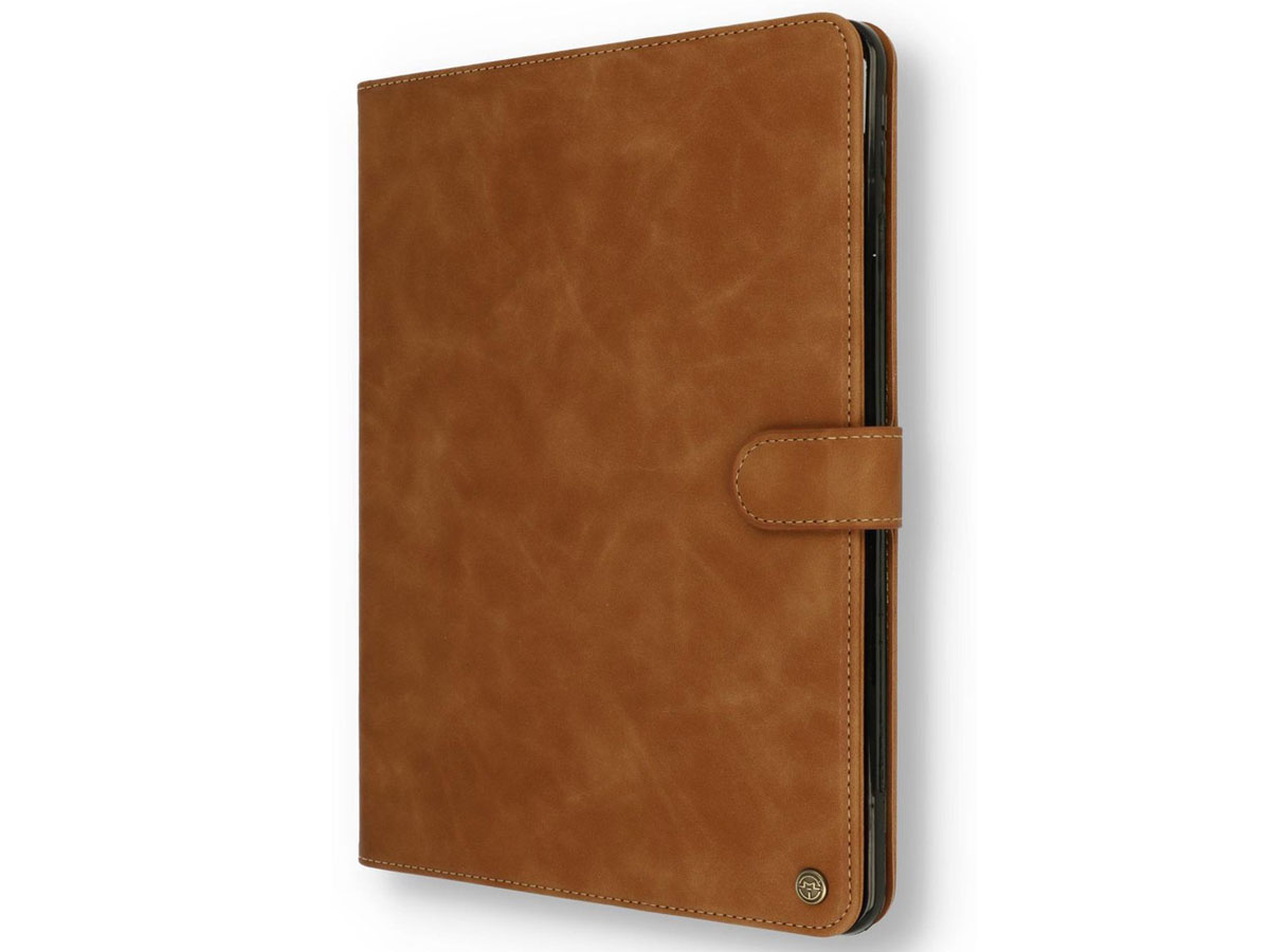 CaseMania Stand Folio Case Cognac - iPad 10.2 hoesje