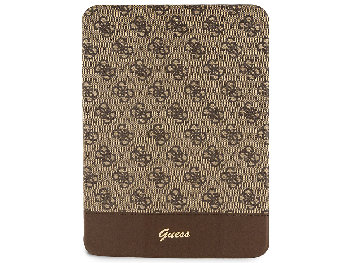 Guess 4G Monogram Folio Case Bruin - iPad 10 (10.9) hoesje