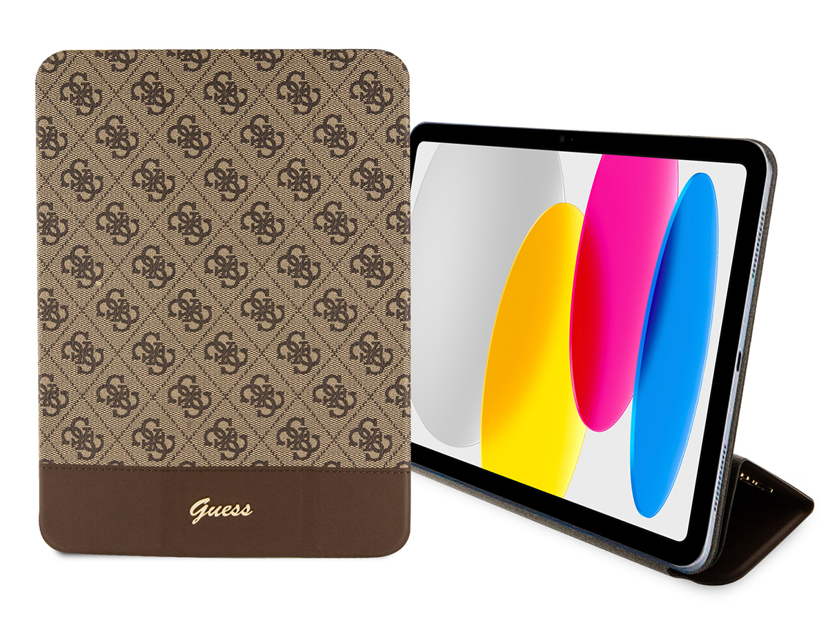 Guess 4G Monogram Folio Case Bruin - iPad 11/10.9 hoesje