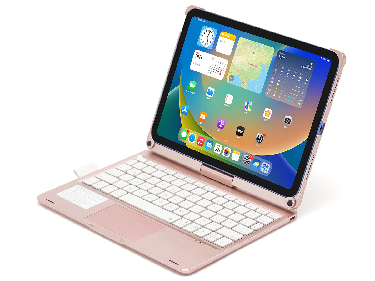 Toetsenbord Case 360 met Muis Trackpad Roze - iPad 10.9 2022 Hoesje