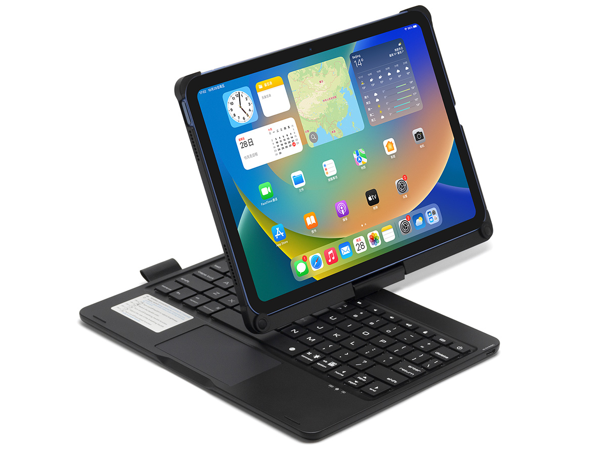 Toetsenbord Case 360 met Muis Trackpad Zwart - iPad 10.9 2022 Hoesje