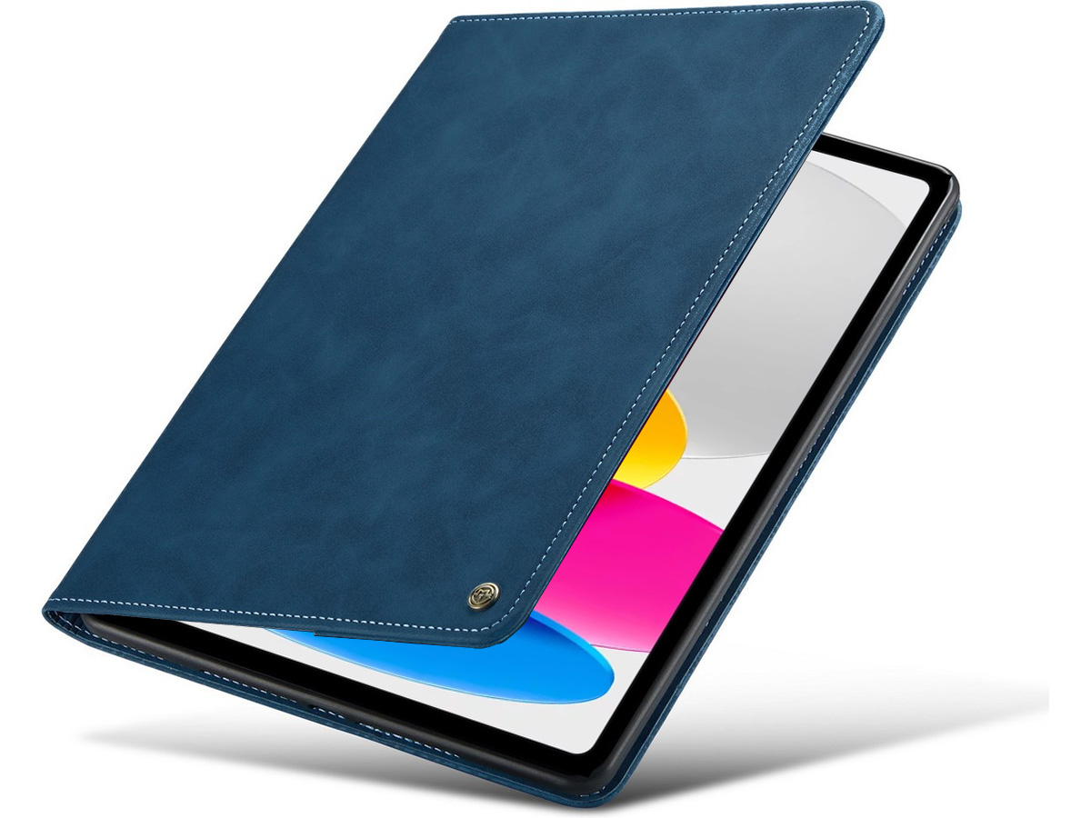 CaseMania Slim Stand Folio Case Donkerblauw - iPad 11/10.9 hoesje