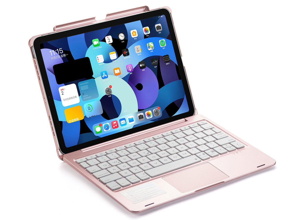 Toetsenbord Case met Muis Trackpad Roze - iPad Air 4/5 Hoesje
