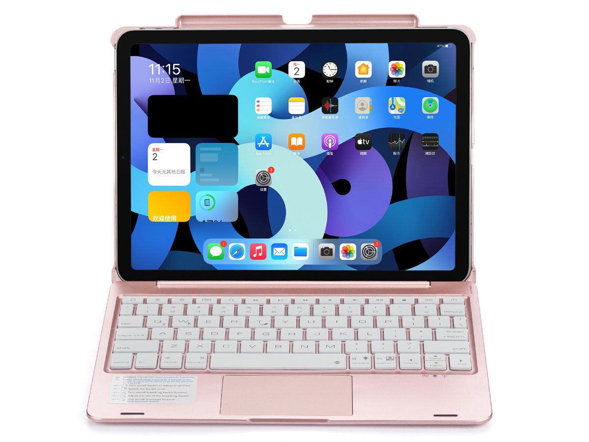 Toetsenbord Case met Muis Trackpad Roze - iPad Air 4/5 Hoesje