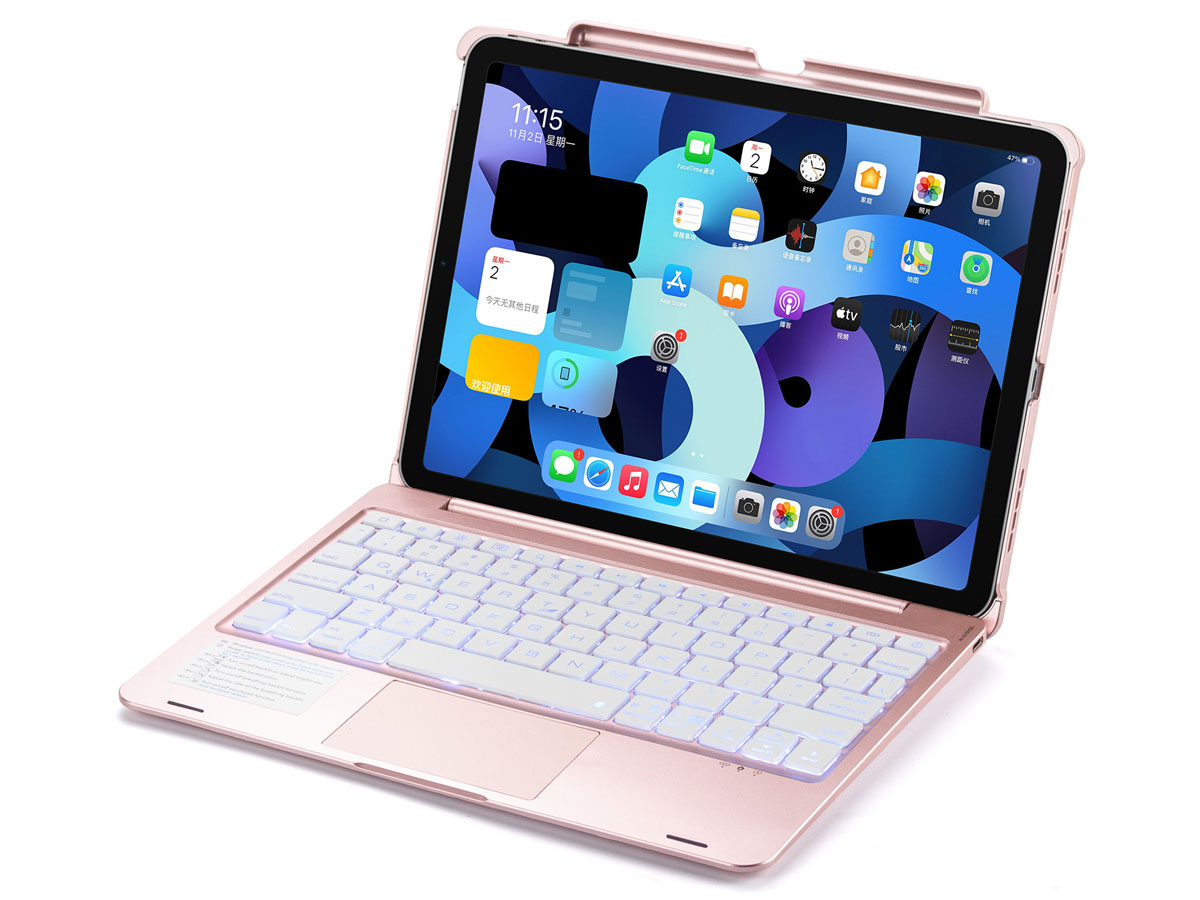 Toetsenbord Case met Muis Trackpad Roze - iPad Air 4/5 Hoesje