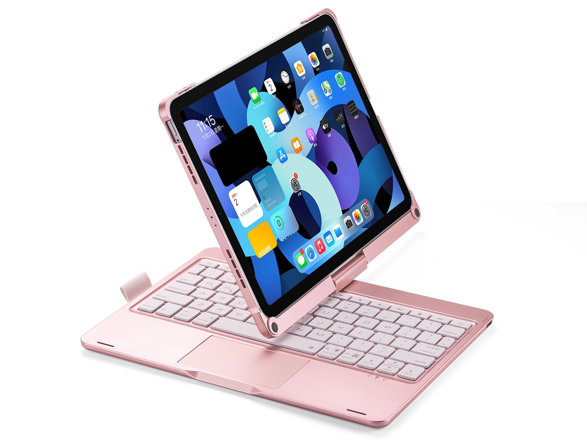 Toetsenbord Case 360 met Muis Trackpad Roze - iPad Air 4/5 Hoesje