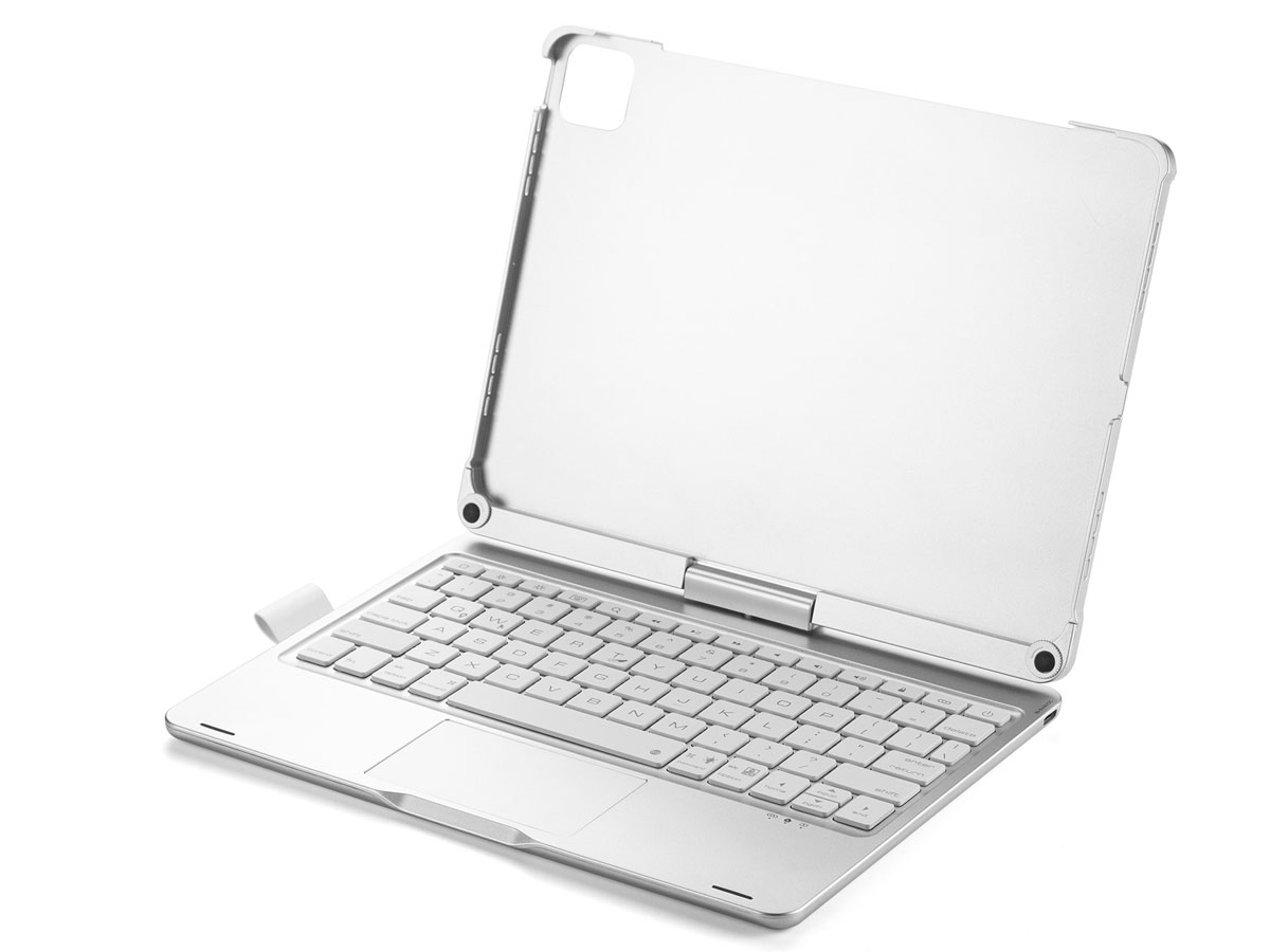 Toetsenbord Case 360 met Muis Trackpad Zilver - iPad Air 4/5 Hoesje