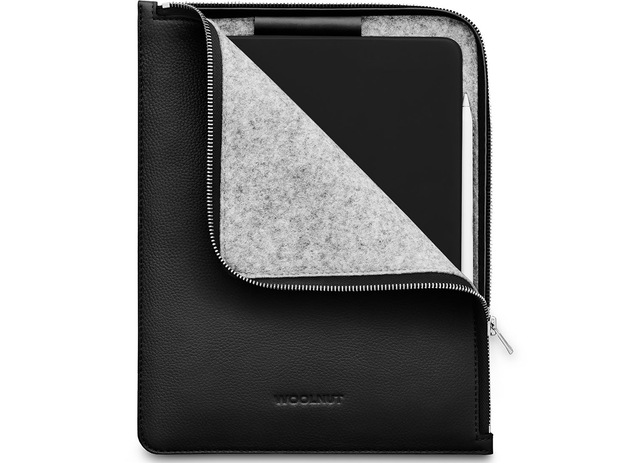 Woolnut Leather Folio Zwart - iPad Air 10.9/Pro 11 Sleeve