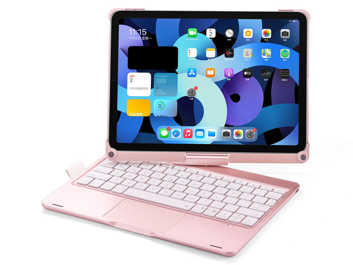 Toetsenbord Case 360 met Muis Trackpad Roze - iPad Air 11