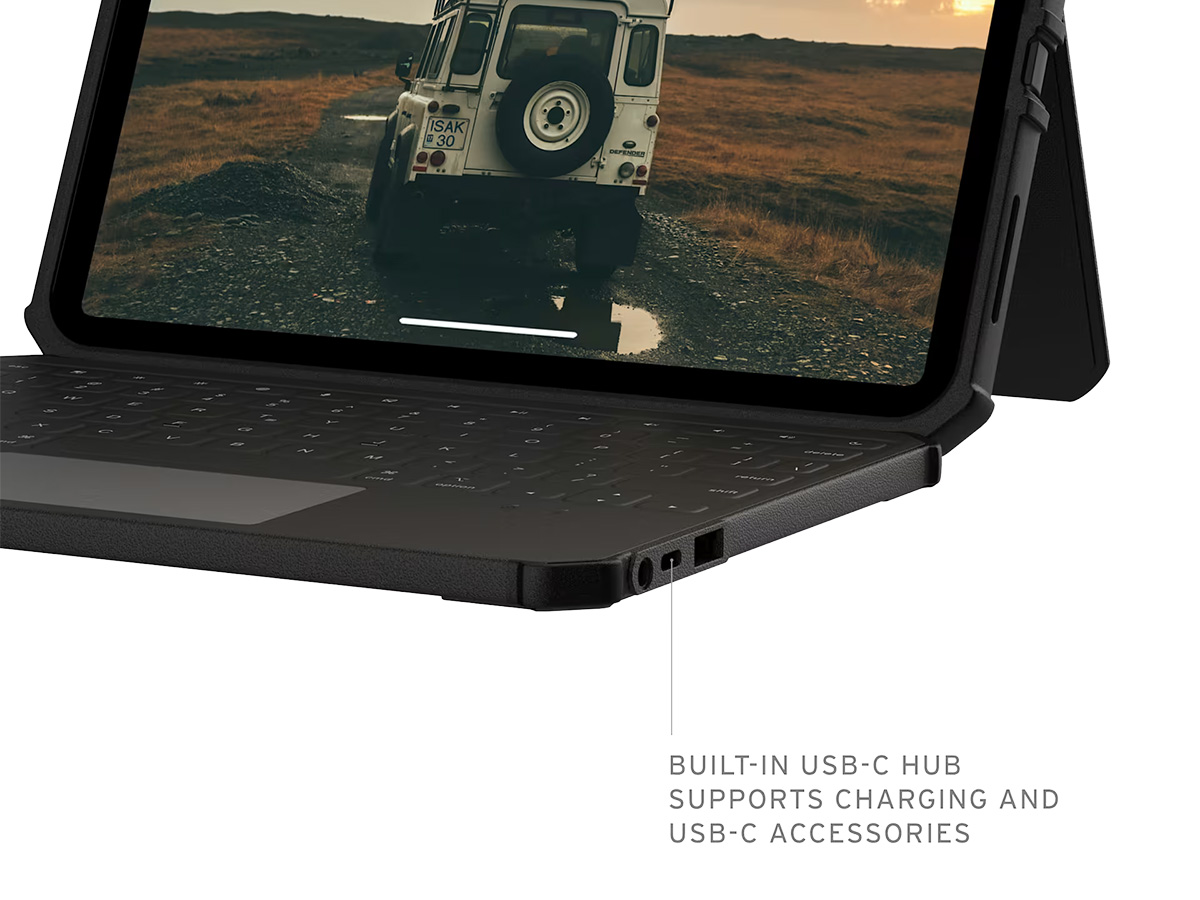 Deze UAG iPad Keyboard Case heeft geen accu nodig