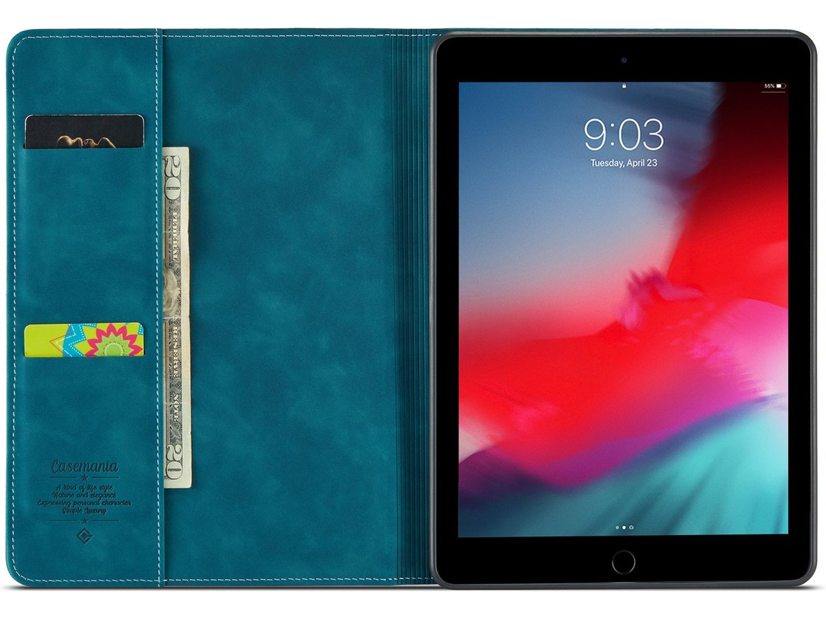 CaseMe Slim Stand Folio Case Donkergroen - iPad Mini 6 hoesje