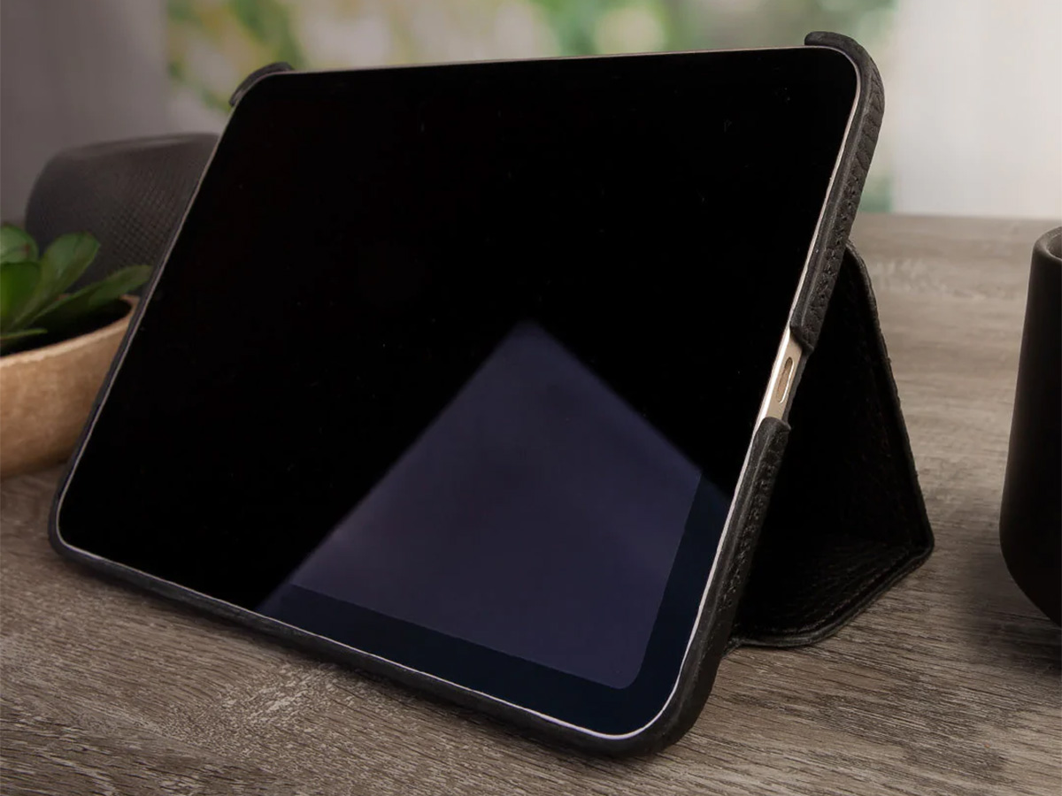 Vaja Libretto Leather Case Zwart - iPad Mini 6 Hoesje Leer