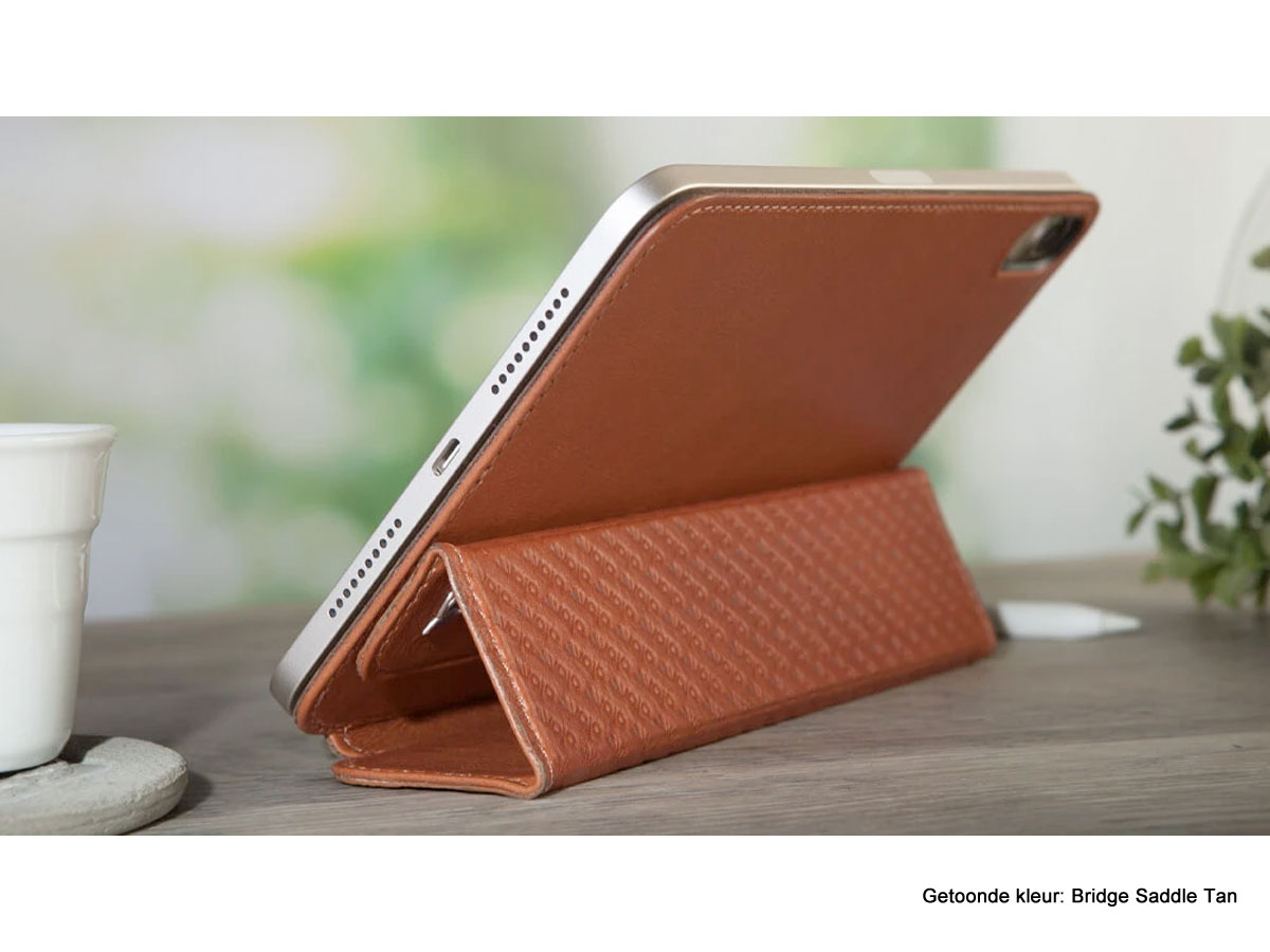 Vaja Nuova Pelle Leather Case Zwart - iPad mini 6 Hoesje
