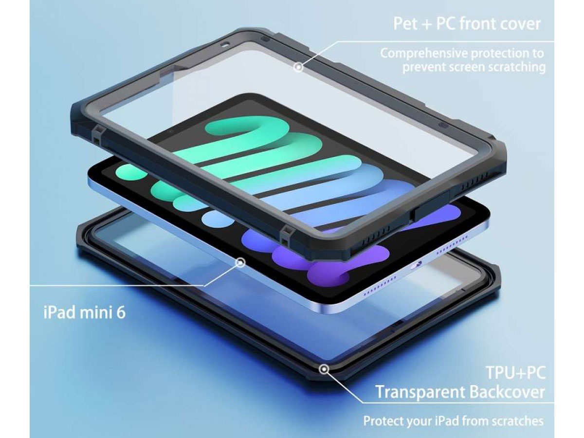 Shellbox Waterproof Case - Waterdicht iPad mini 6 hoesje
