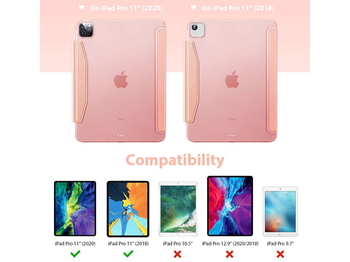 ESR Yippee Color Case Rosé - iPad Pro 11 hoesje