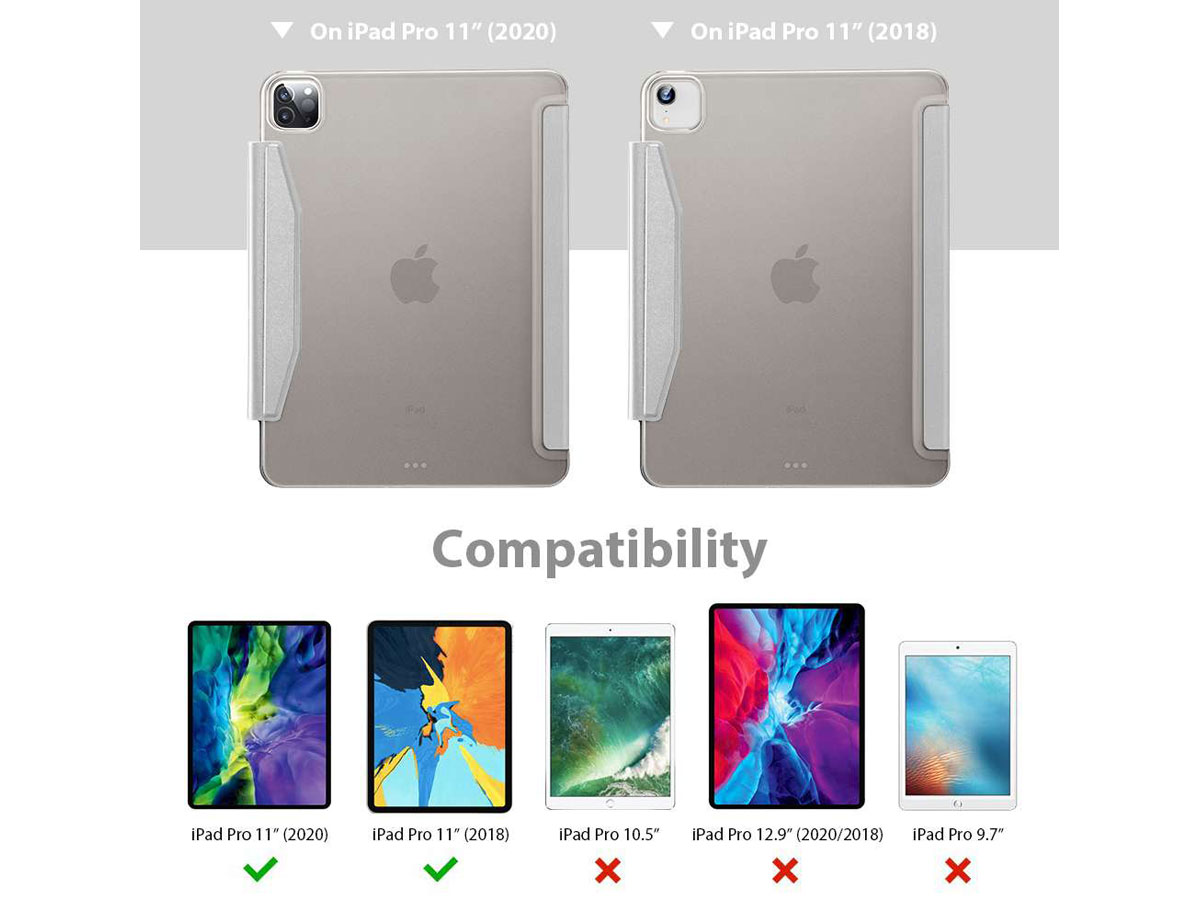 ESR Yippee Color Case Zilver - iPad Pro 11 hoesje