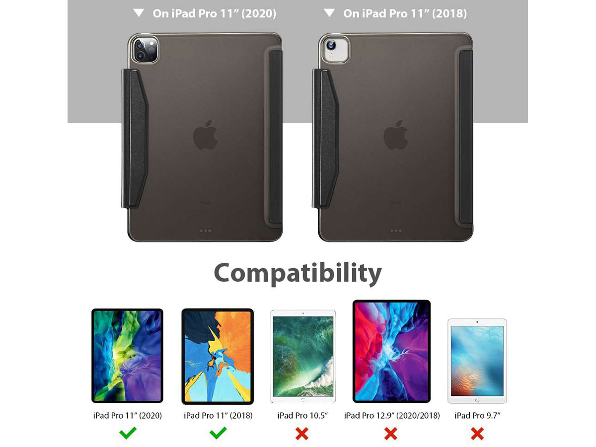 ESR Yippee Color Case Zwart - iPad Pro 11 hoesje