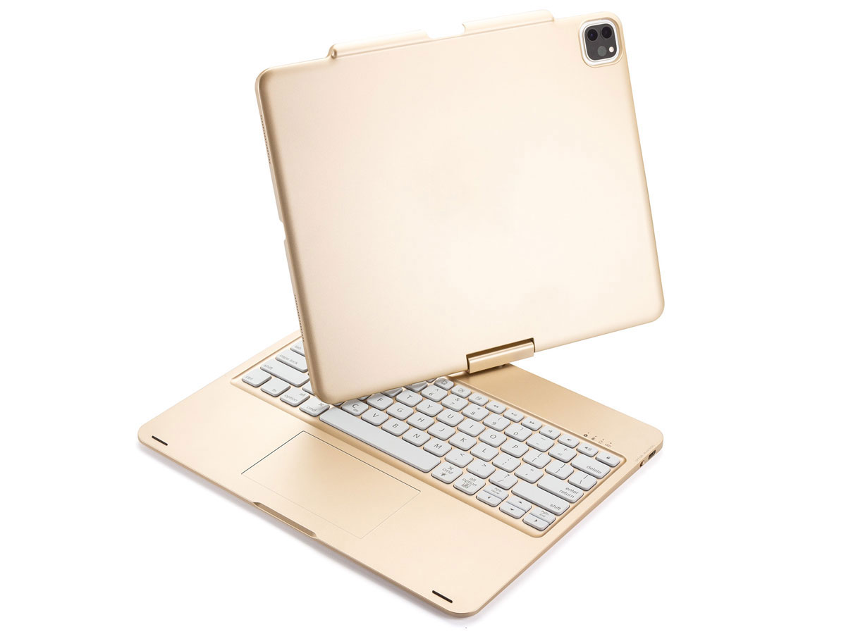 Toetsenbord Case 360 met Muis Trackpad Goud - iPad Pro 11 Hoesje