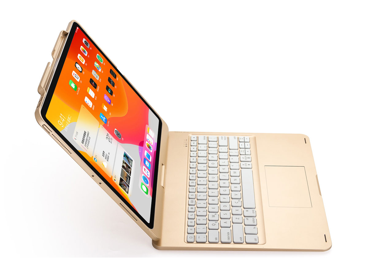 Toetsenbord Case 360 met Muis Trackpad Goud - iPad Pro 11 Hoesje