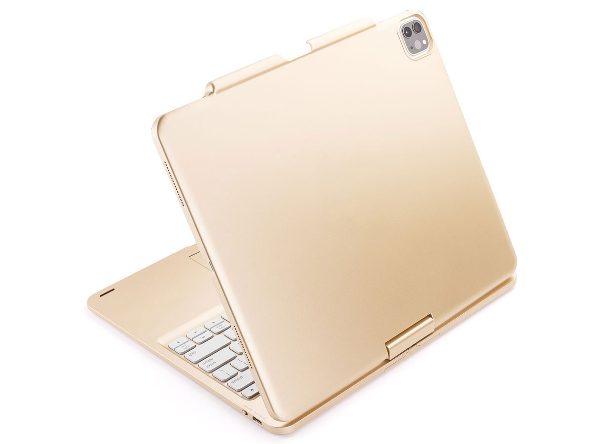 Toetsenbord Case 360 met Muis Trackpad Goud - iPad Pro 11 Hoesje