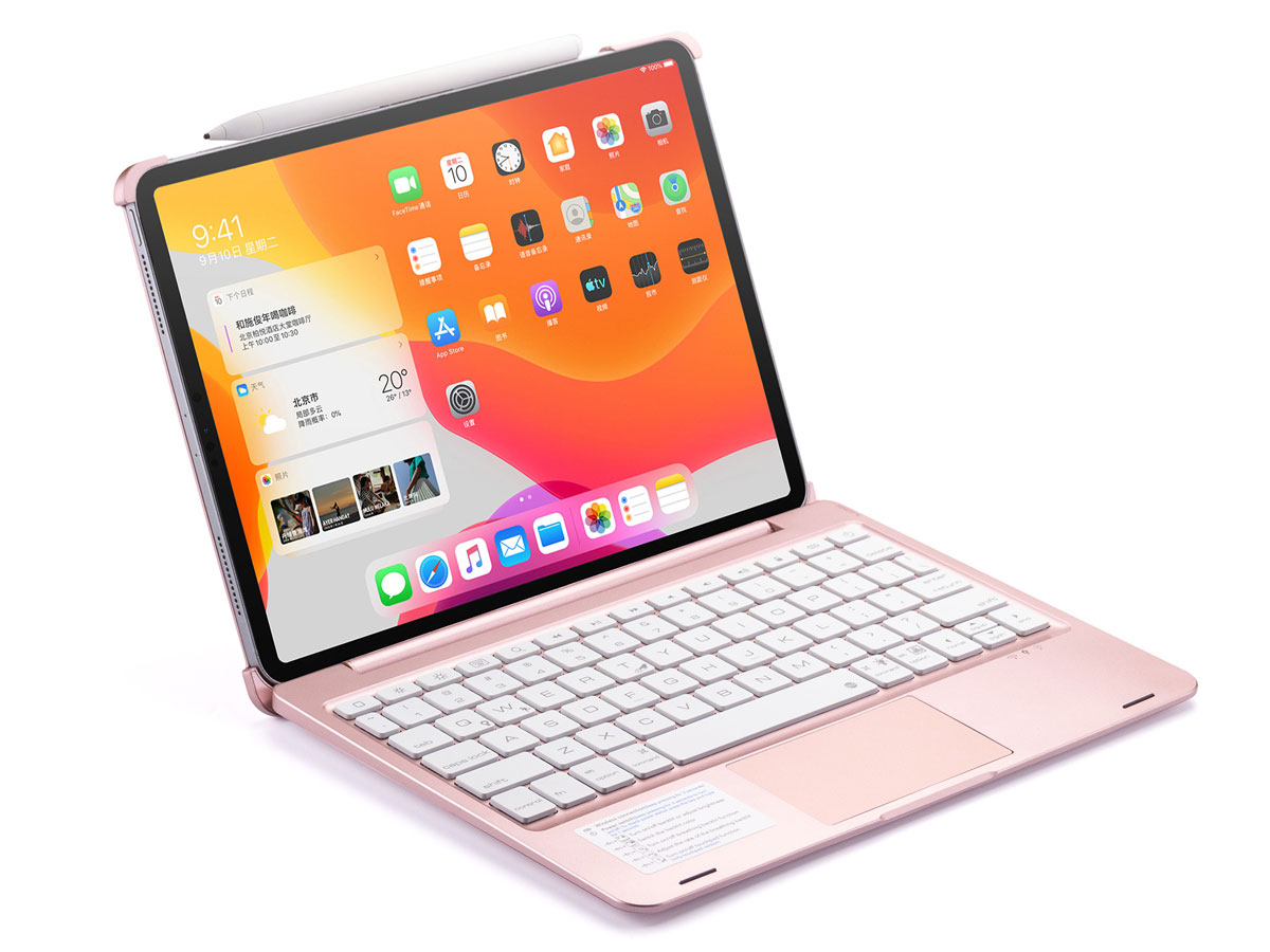 Toetsenbord Case met Muis Trackpad Rosé - iPad Pro 11 Hoesje