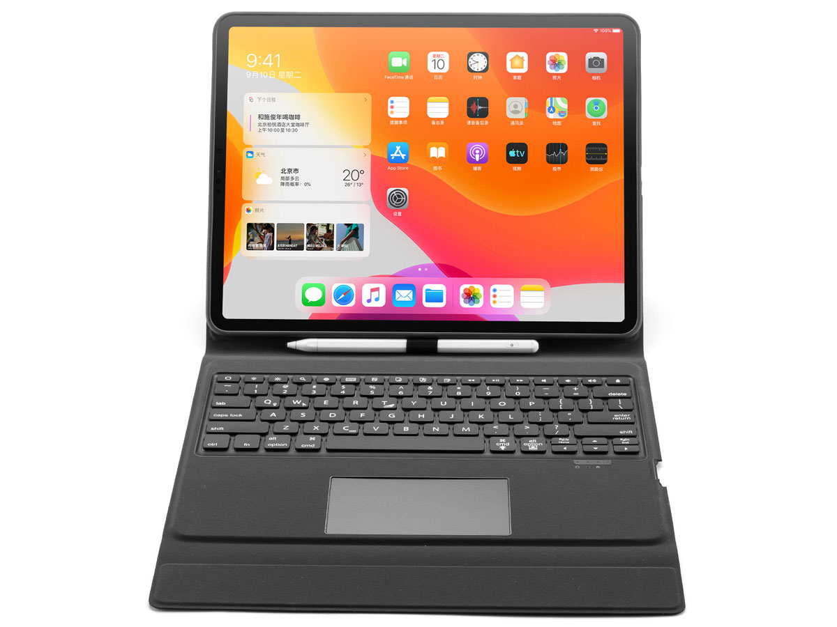 Toetsenbord Folio Case met Muis Trackpad Zwart - iPad Pro 11 Hoesje