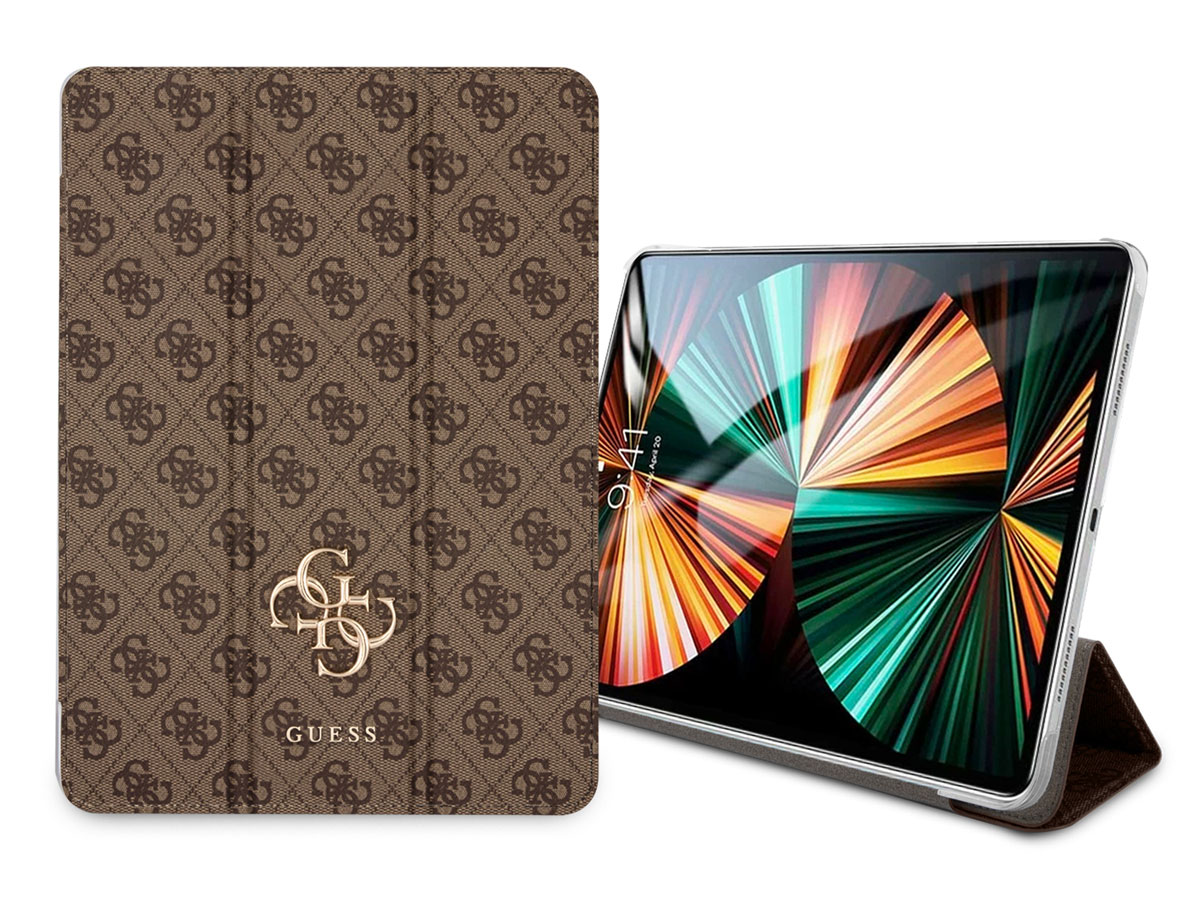 Guess 4G Monogram Folio Case Bruin - iPad Pro 11 hoesje