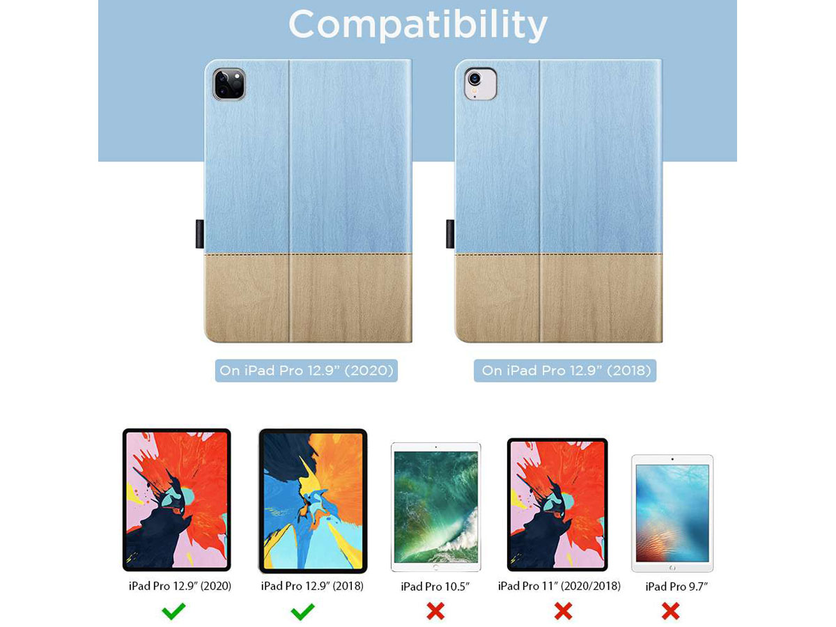 ESR Simplicity Case Sky - iPad Pro 12.9 2018/2020 hoesje