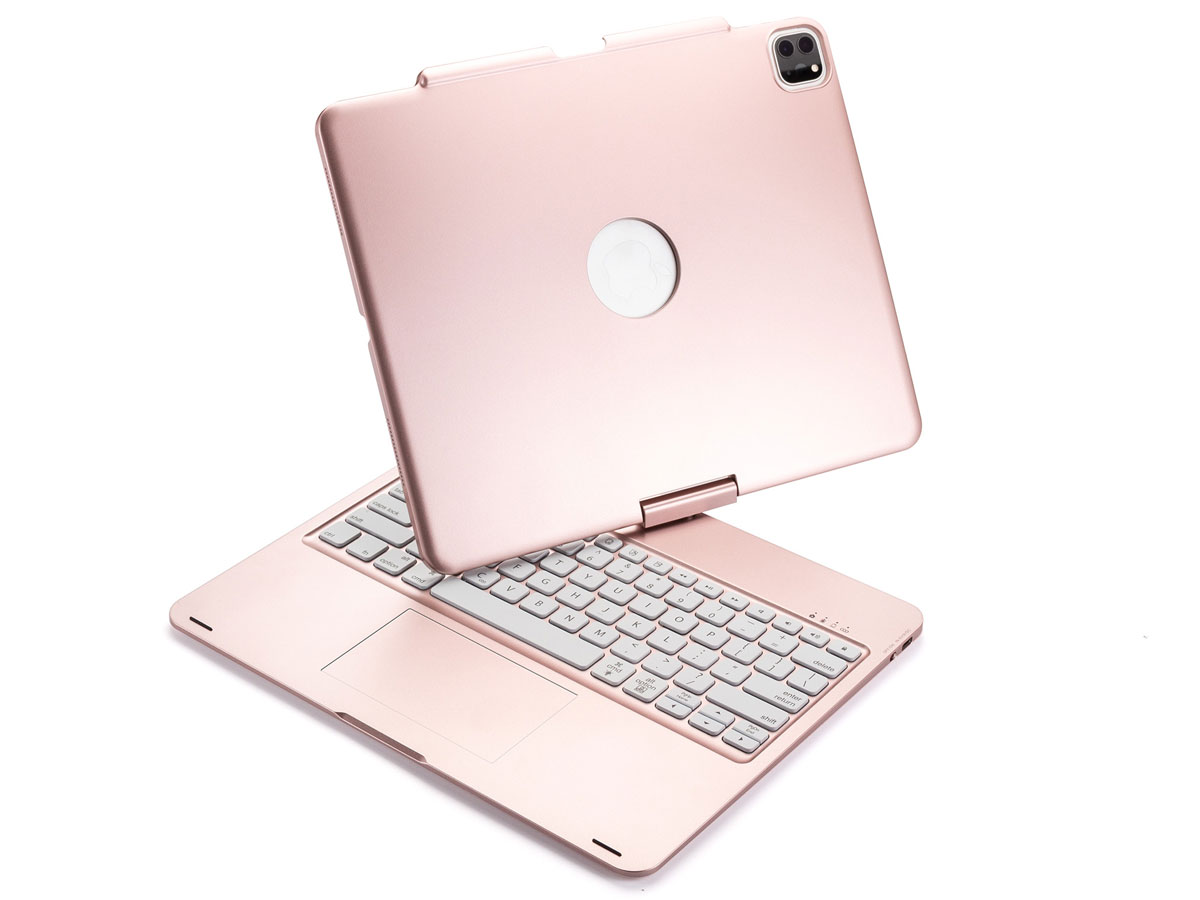 iPad Pro 12.9 2020 Toetsenbord Case 360 met Muis Rosé