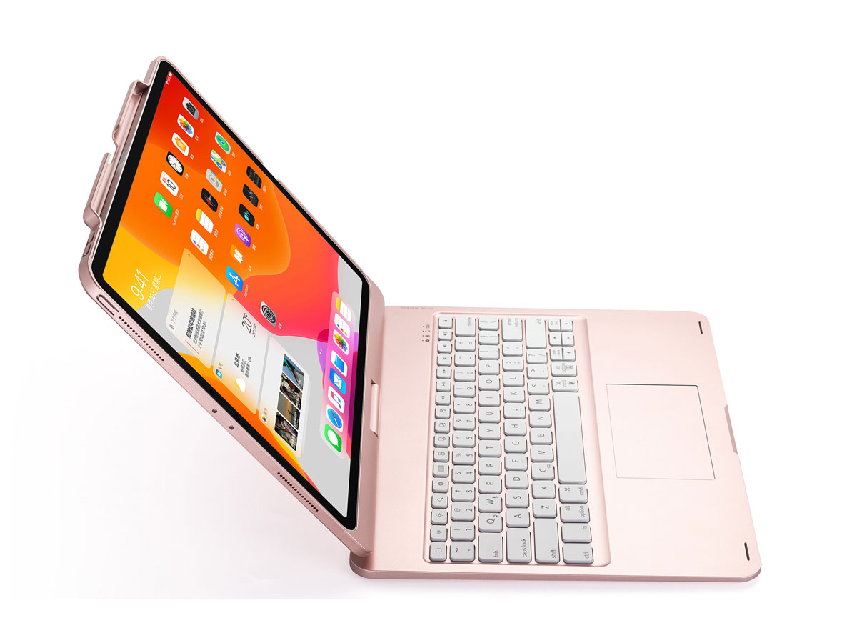 Toetsenbord Case 360 met Muis Trackpad Rosé - iPad Pro 12.9 (2018/2020) Hoesje