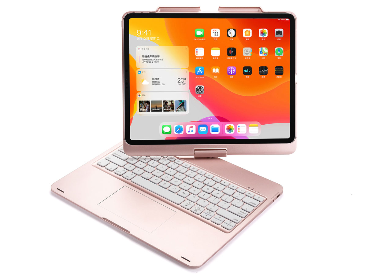 Beperken toekomst afdrijven iPad Pro 12.9 2020 Toetsenbord Case 360 met Muis Rosé