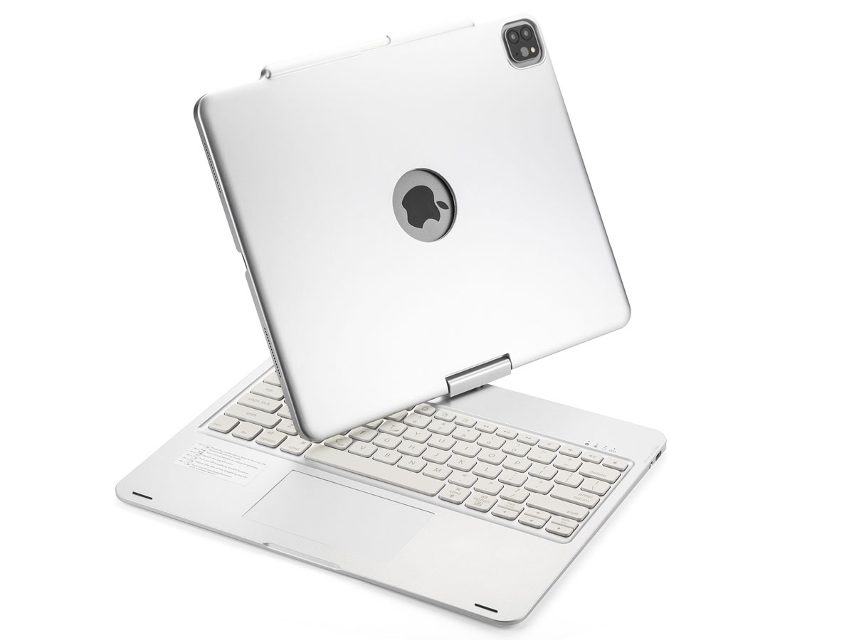 Toetsenbord Case 360 met Muis Trackpad Zilver - iPad Pro 12.9 (2018/2020) Hoesje