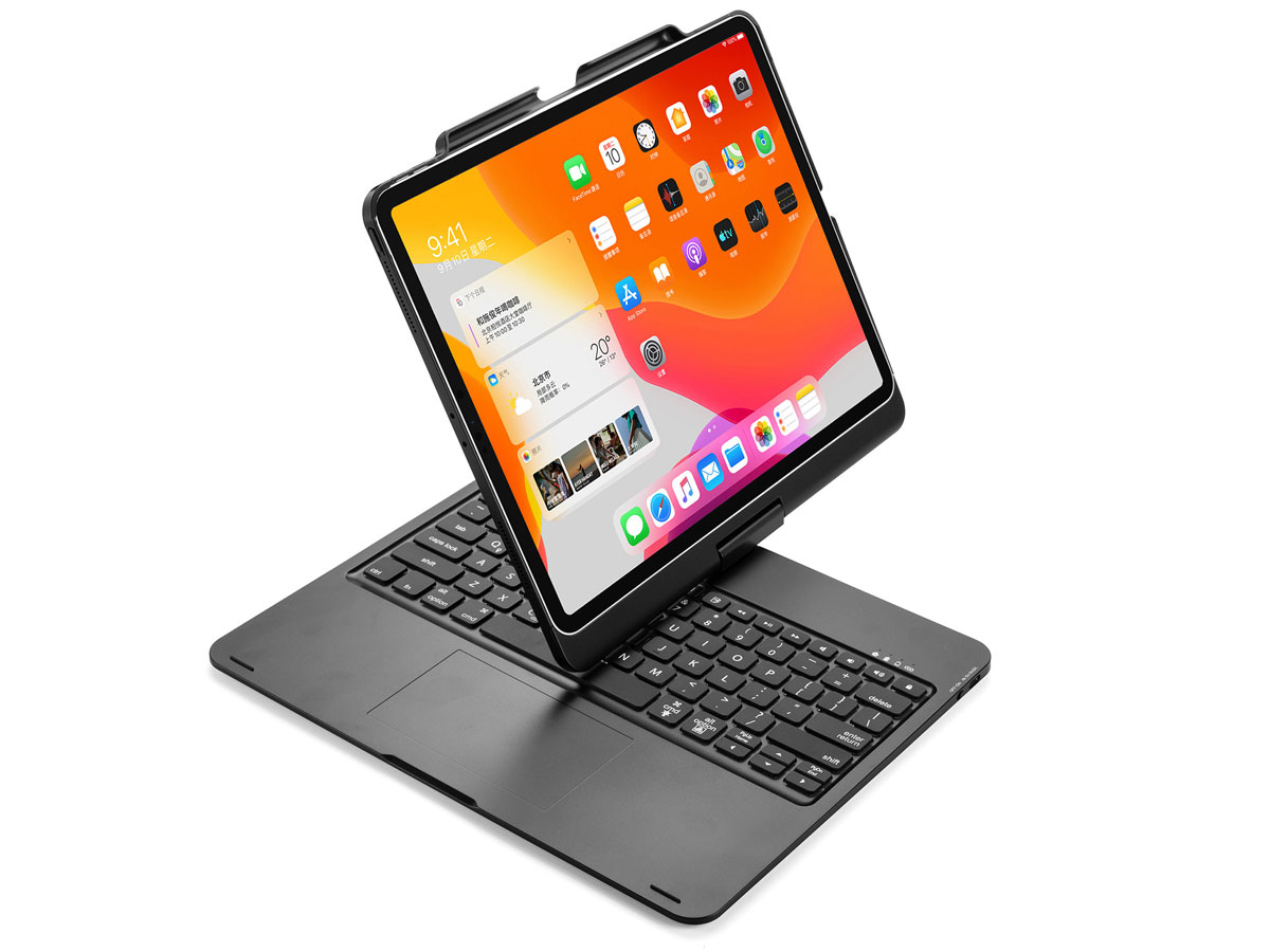 Toetsenbord Case 360 met Muis Trackpad Zwart - iPad Pro 12.9 (2018/2020) Hoesje