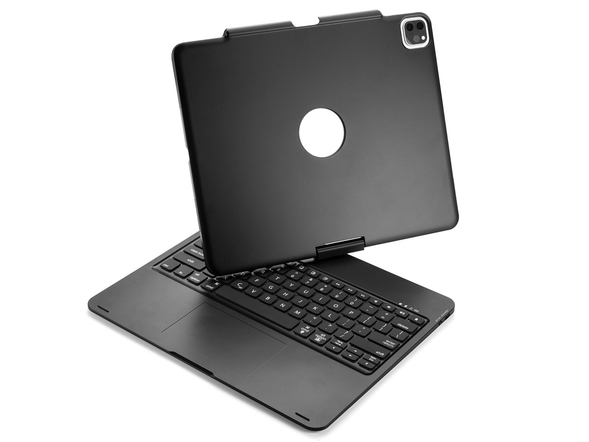 Toetsenbord Case 360 met Muis Trackpad Zwart - iPad Pro 12.9 (2018/2020) Hoesje