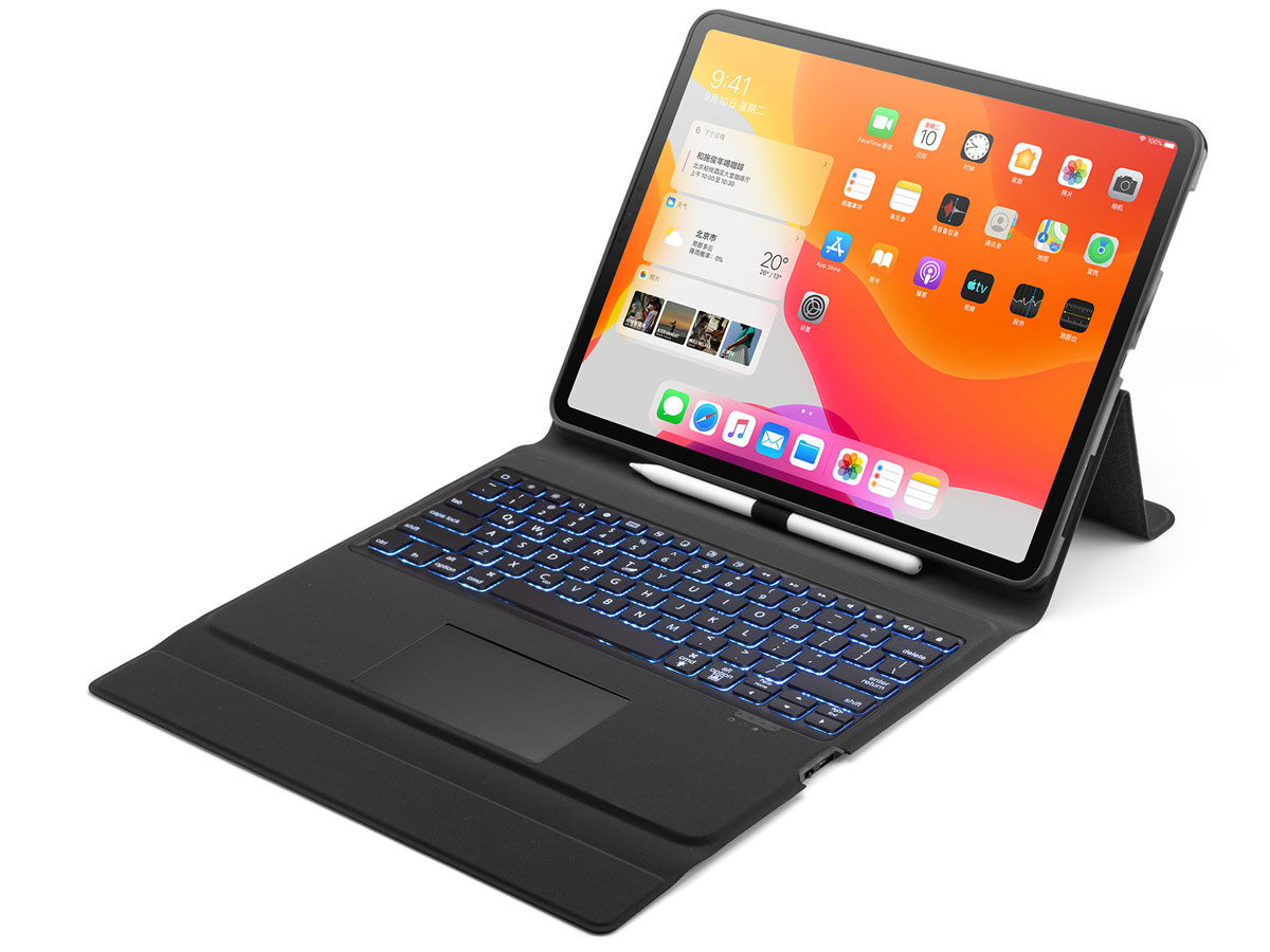 Toetsenbord Folio Case met Muis Trackpad - iPad Pro 12.9 (2018/2020) Hoesje