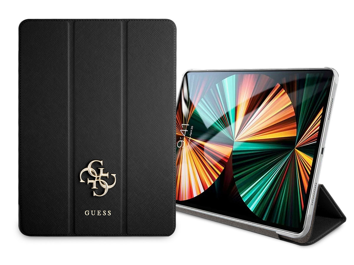 Guess Saffiano Folio Case Zwart - iPad Pro 12.9 hoesje