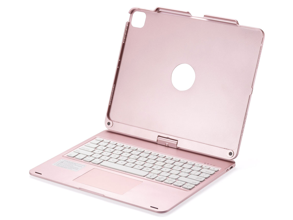 Toetsenbord Case 360 met Muis Trackpad Roze - iPad Pro 12.9 Hoesje