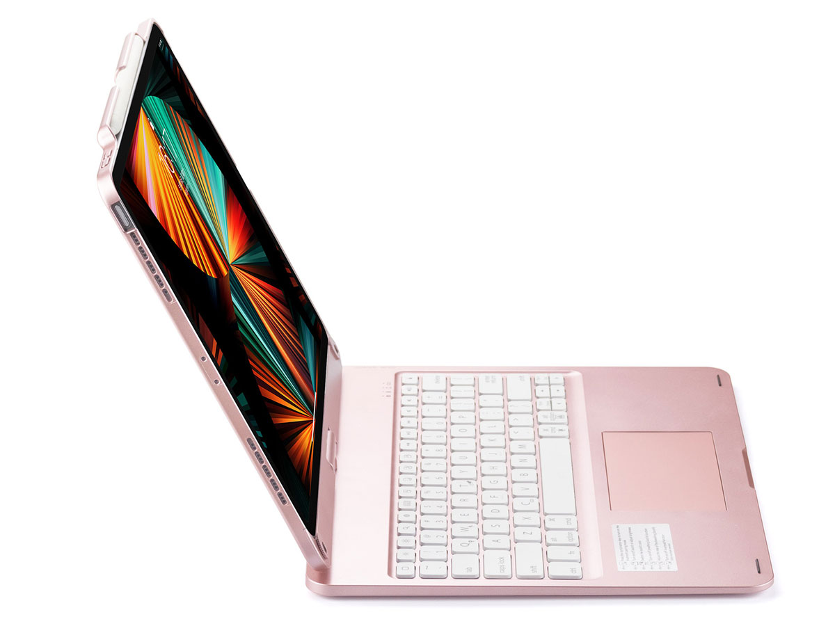 Toetsenbord Case 360 met Muis Trackpad Roze - iPad Pro 12.9 Hoesje