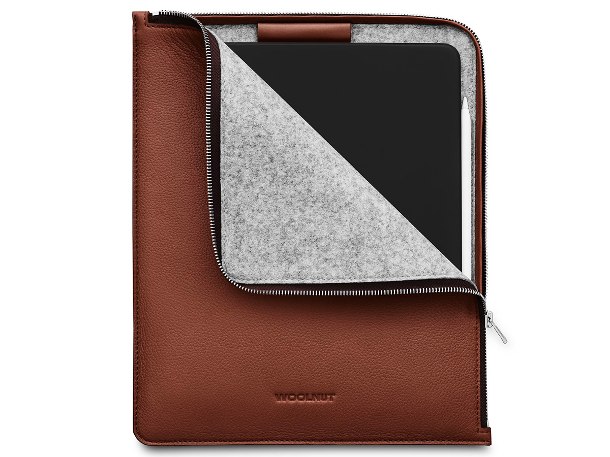 Woolnut Leather Folio Cognac - iPad Pro 12.9 Sleeve