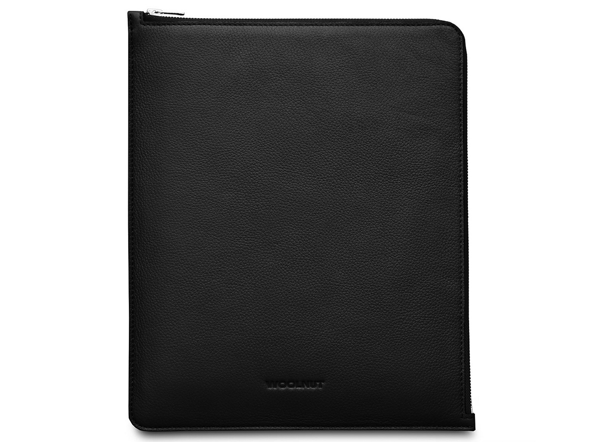 Woolnut Leather Folio Zwart - iPad Pro 12.9 Sleeve