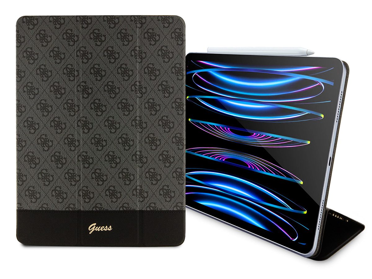 Guess 4G Monogram Folio Case Grijs - iPad Pro 12.9 hoesje