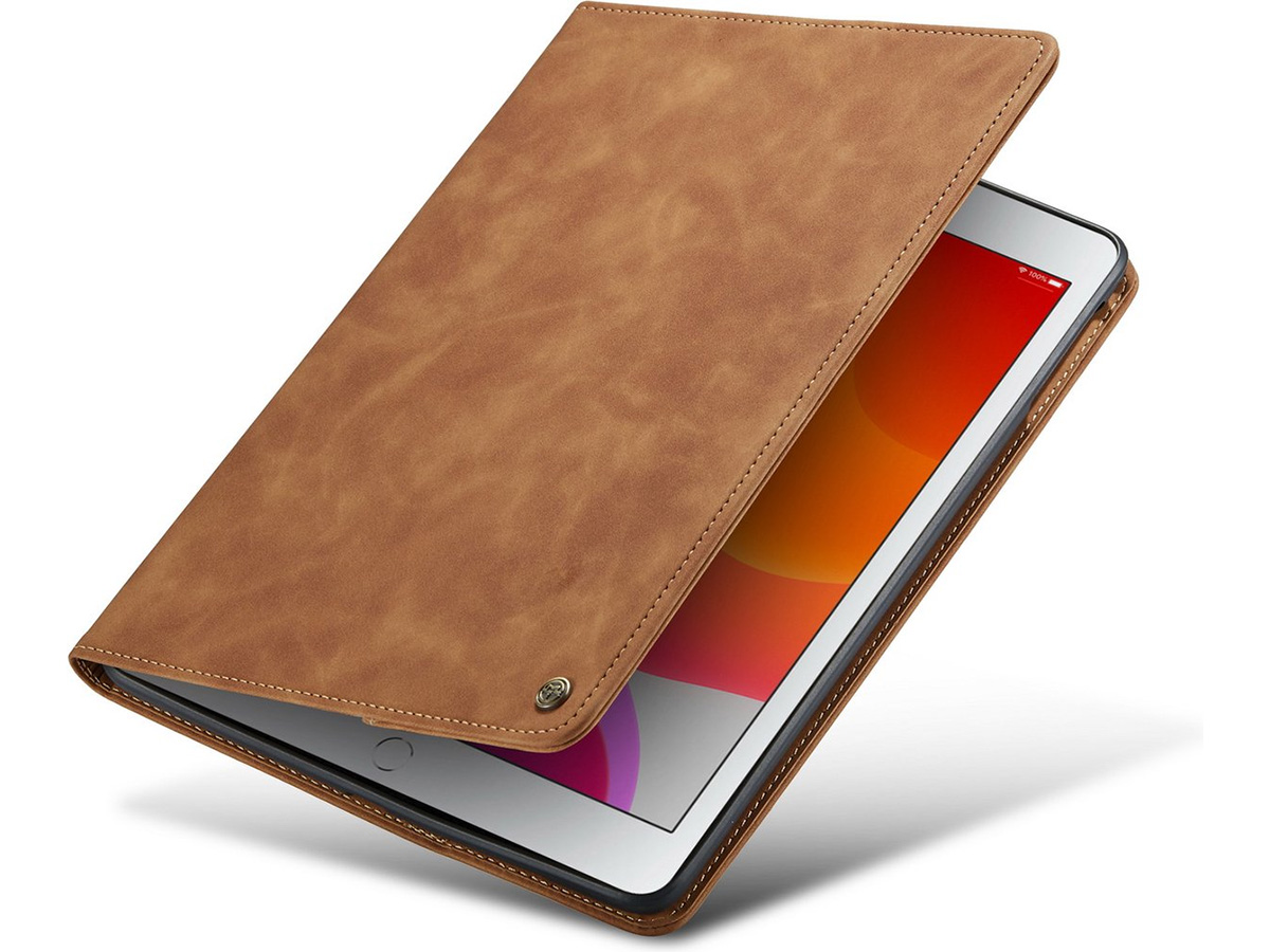 CaseMe Slim Stand Folio Case Cognac - iPad 9.7 (2017/2018) hoesje