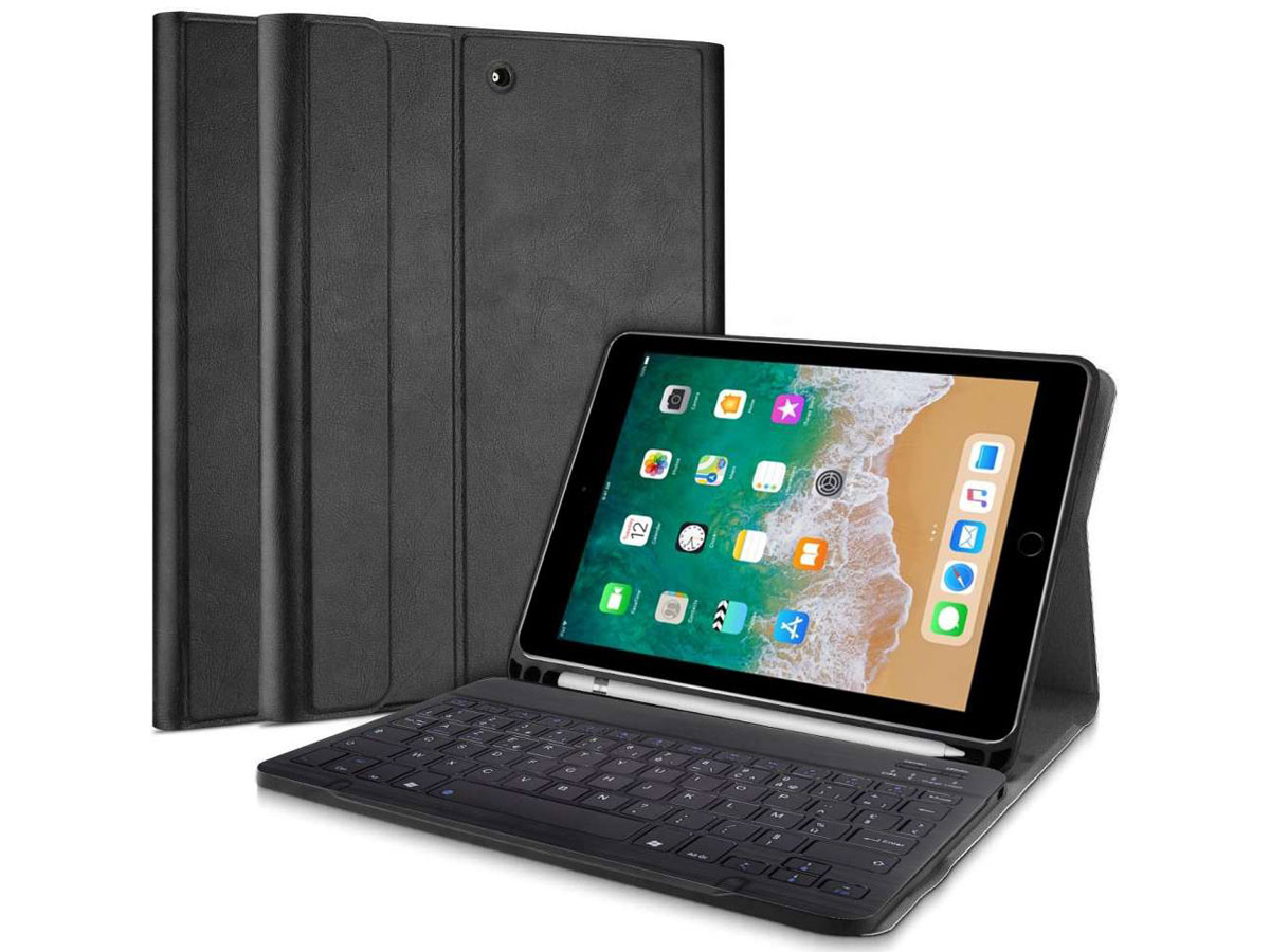 Wijzer hoorbaar Leidingen AZERTY Toetsenbord Case Hoes voor iPad 9.7 2018/2017