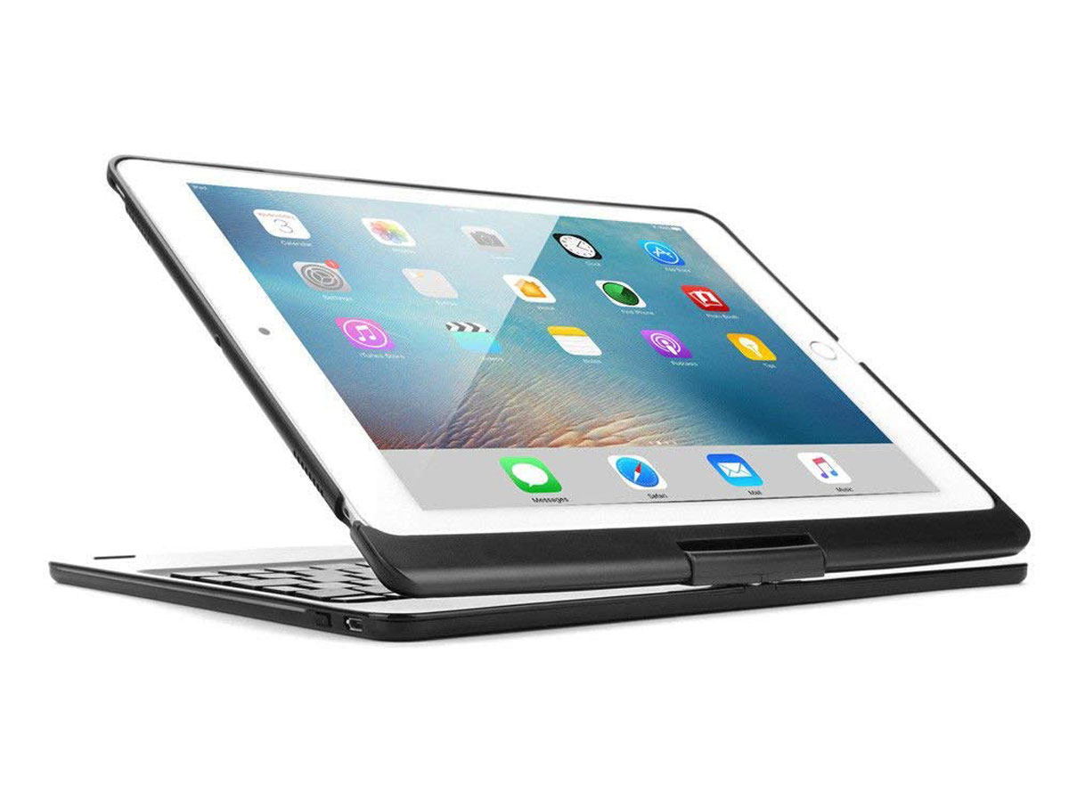 Bluetooth Toetsenbord Case 360 Zwart - iPad 9,7