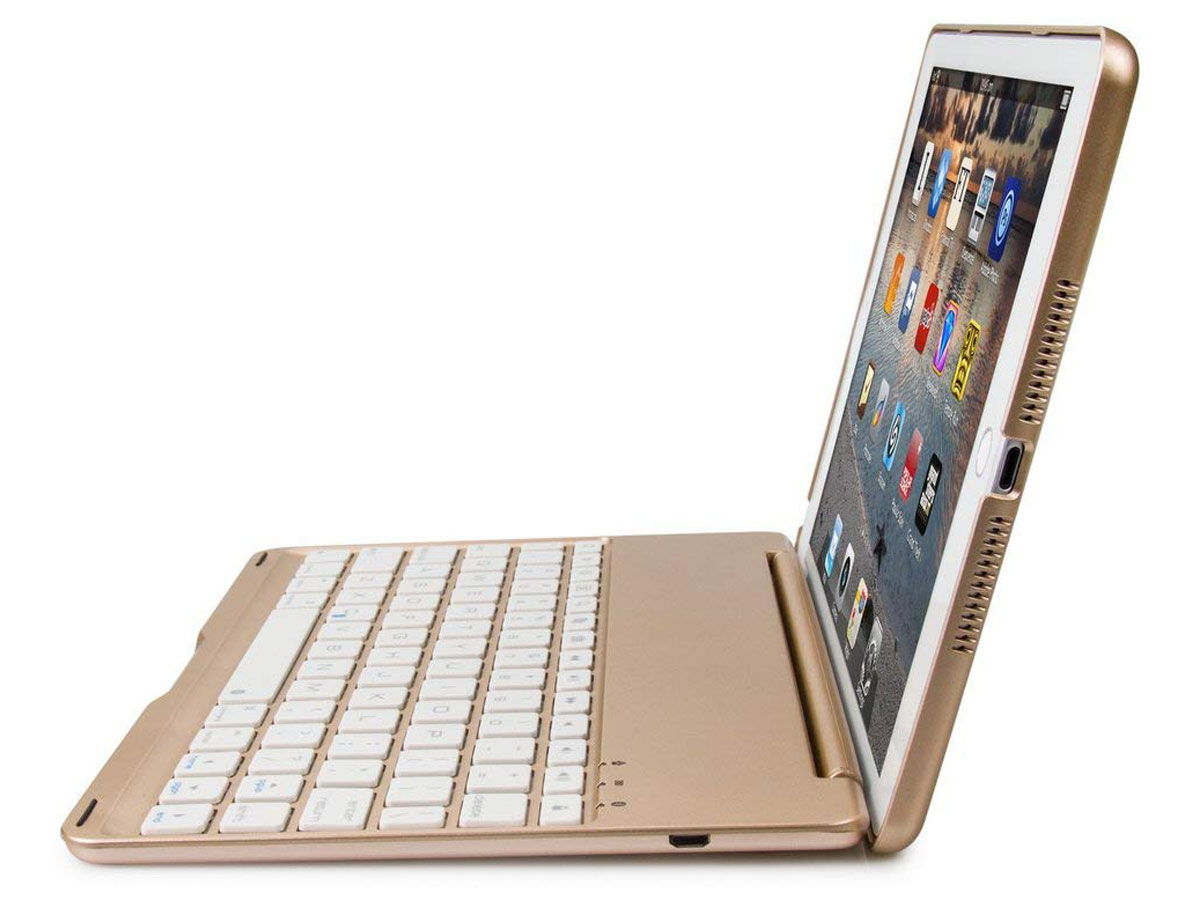 Bluetooth Toetsenbord Case Goud - iPad Air 2 / Pro 9.7 Hoesje