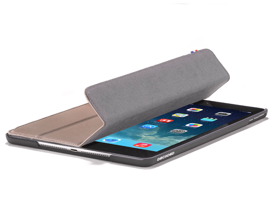 Decoded iPad Air 2 Hoesje Slim Cover Leren Case (Grijs)
