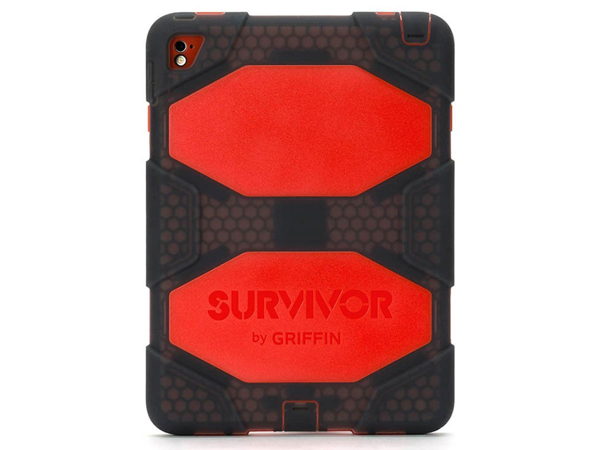 Griffin Survivor Case Zwart/Rood - Heavy Duty iPad Air 2 hoesje