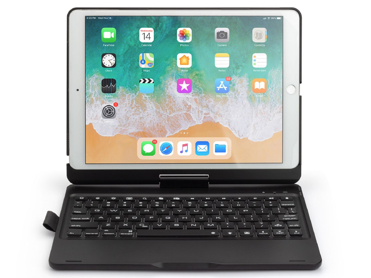 Bluetooth Toetsenbord Case 360 Zwart - iPad Air 3 Toetsenbord Hoesje