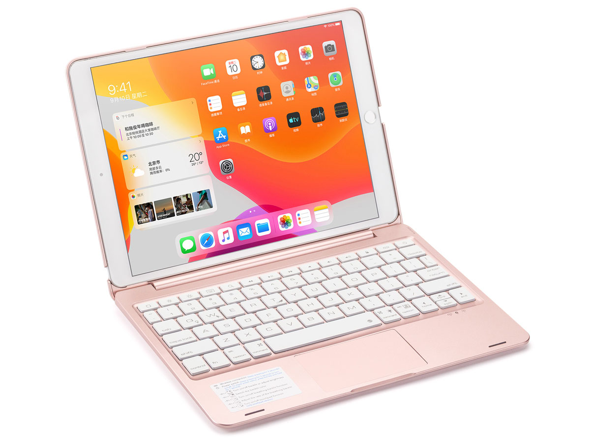 Toetsenbord Case met Muis Trackpad Rosé - iPad Air 3 2019 Hoesje